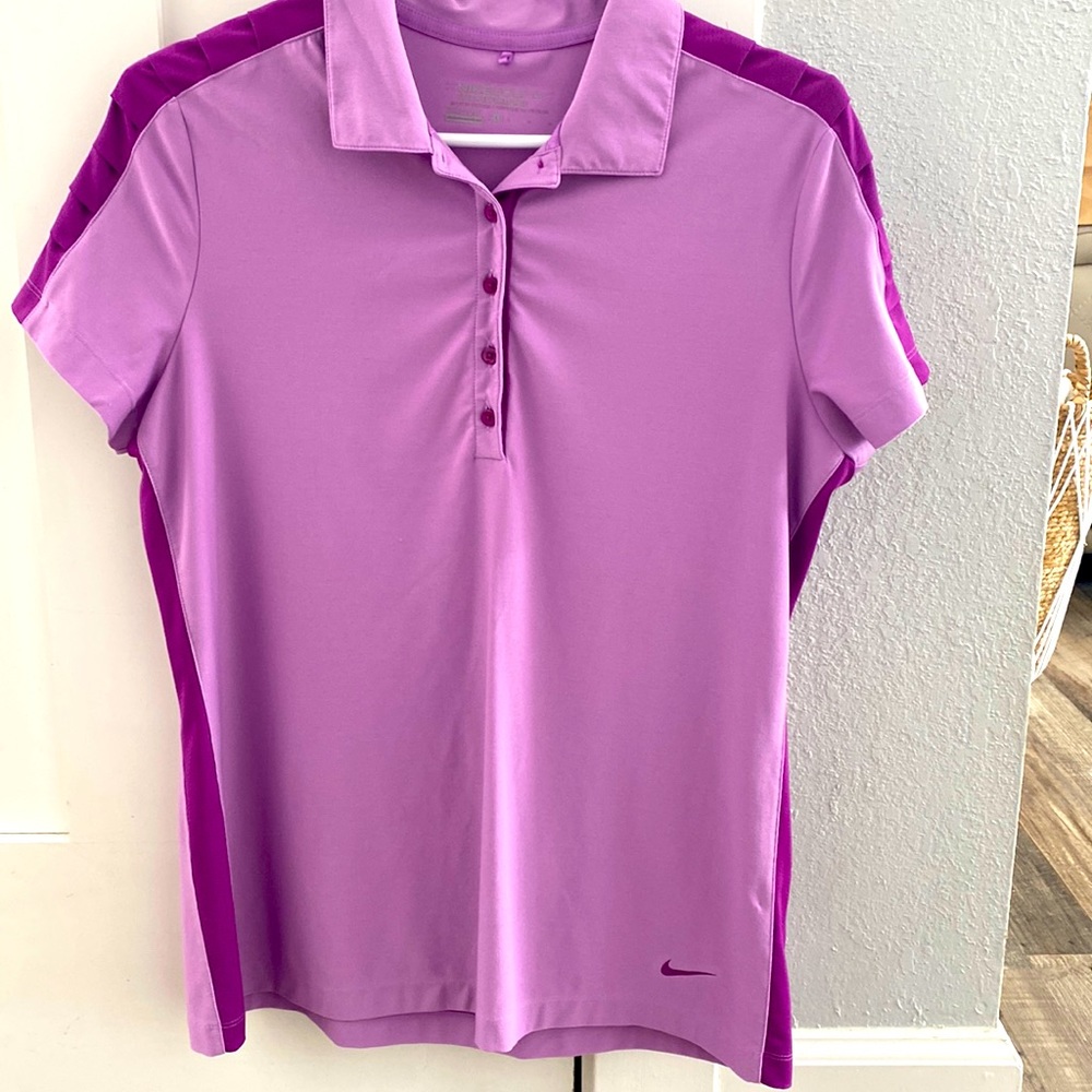 Nike golf shirt size large , polyester